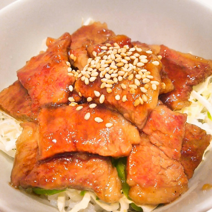 焼肉の残り！簡単！焼肉丼